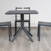 avro outdoor dining table + 4 trent chairs