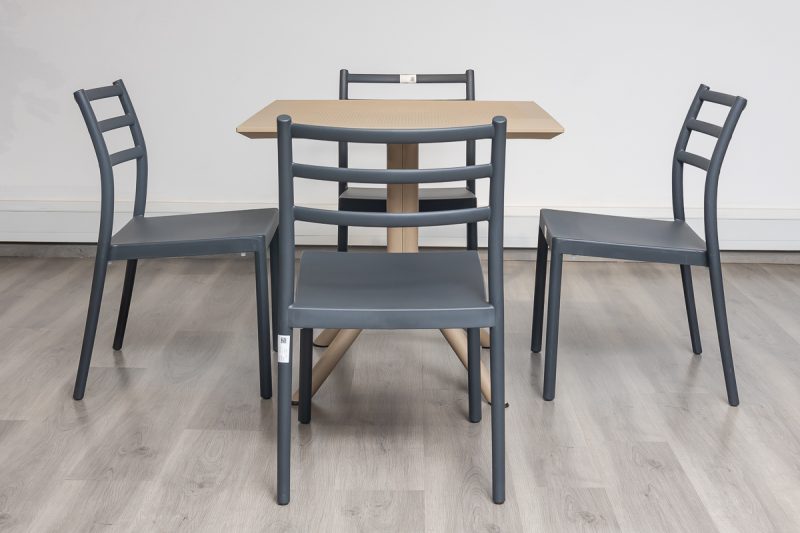 avro outdoor dining table + 4 trent chairs