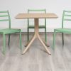 avro outdoor dining table + 4 trent chairs