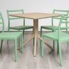 avro outdoor dining table + 4 trent chairs