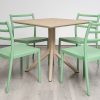 avro outdoor dining table + 4 trent chairs