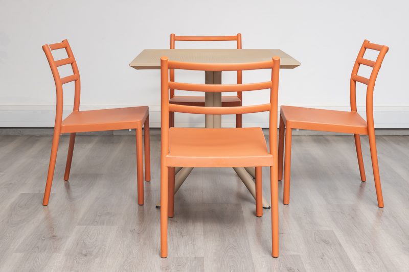 avro outdoor dining table + 4 trent chairs