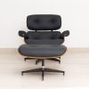 mid-century swivel leisure chair + stool