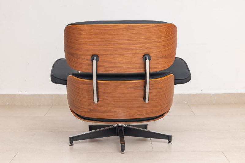 mid-century swivel leisure chair + stool
