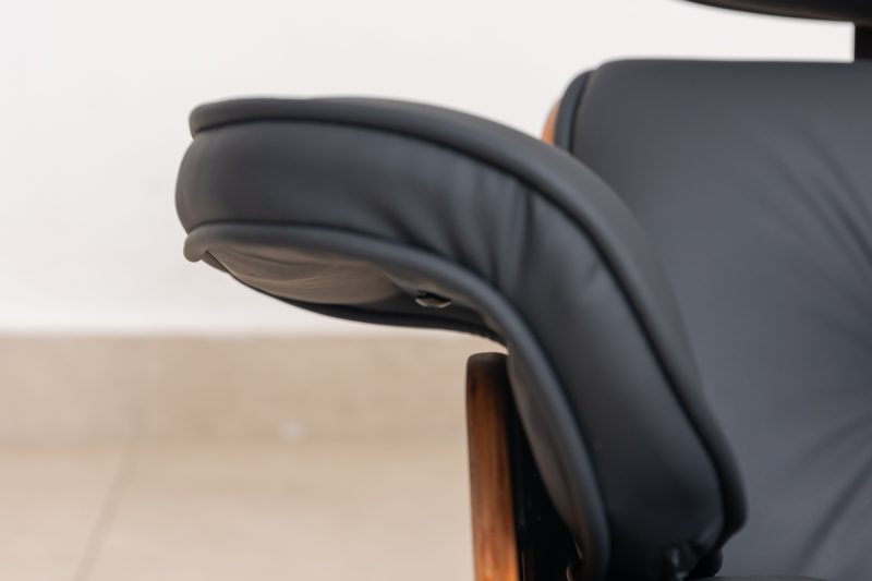 mid-century swivel leisure chair + stool