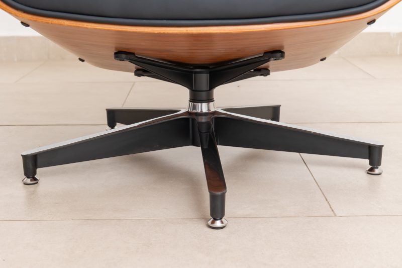 mid-century swivel leisure chair + stool