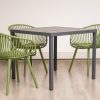 steve plastic top table + 4 ariel chairs