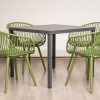 steve plastic top table + 4 ariel chairs