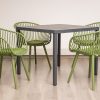 steve plastic top table + 4 ariel chairs