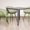 steve plastic top table + 4 ariel chairs