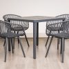 steve plastic top table + 4 ariel chairs