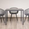 steve plastic top table + 4 ariel chairs