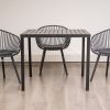 steve plastic top table + 4 ariel chairs