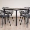 steve plastic top table + 4 ariel chairs