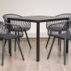 steve plastic top table + 4 ariel chairs