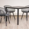 steve plastic top table + 4 ariel chairs