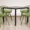 steve plastic top table + 4 ariel chairs