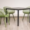 steve plastic top table + 4 ariel chairs