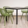 steve plastic top table + 4 ariel chairs