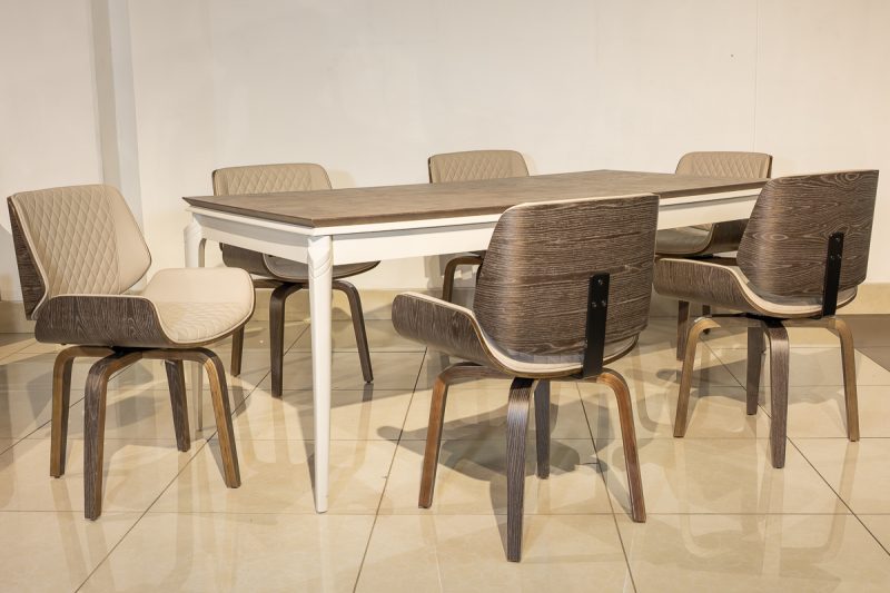 basalto dining table + 6 hoven chairs