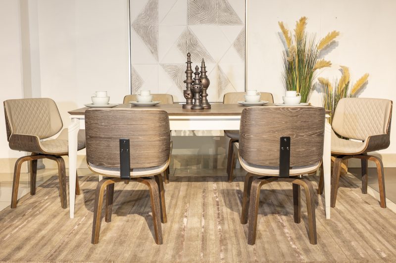 basalto dining table + 6 hoven chairs