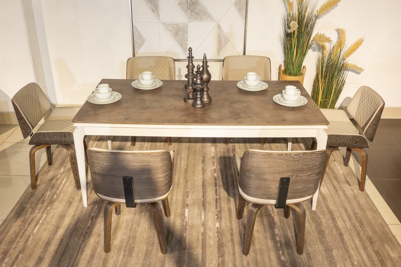 basalto dining table + 6 hoven chairs