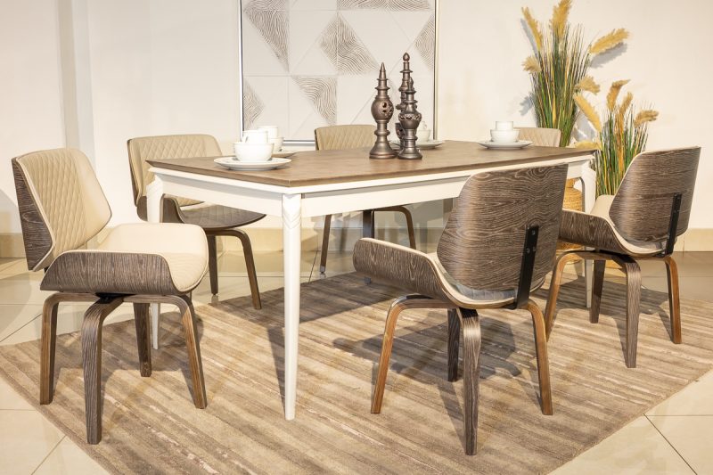 basalto dining table + 6 hoven chairs