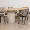 jasmine dining table + 6 amber chairs