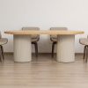 jasmine dining table + 6 amber chairs