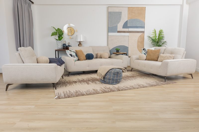 clarkson 7 seater fabric sofa (3+2+1+1)