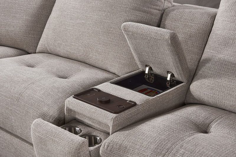 mina sectional fabric sofa