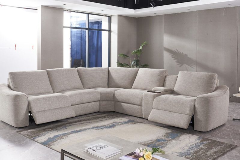 mina sectional fabric sofa