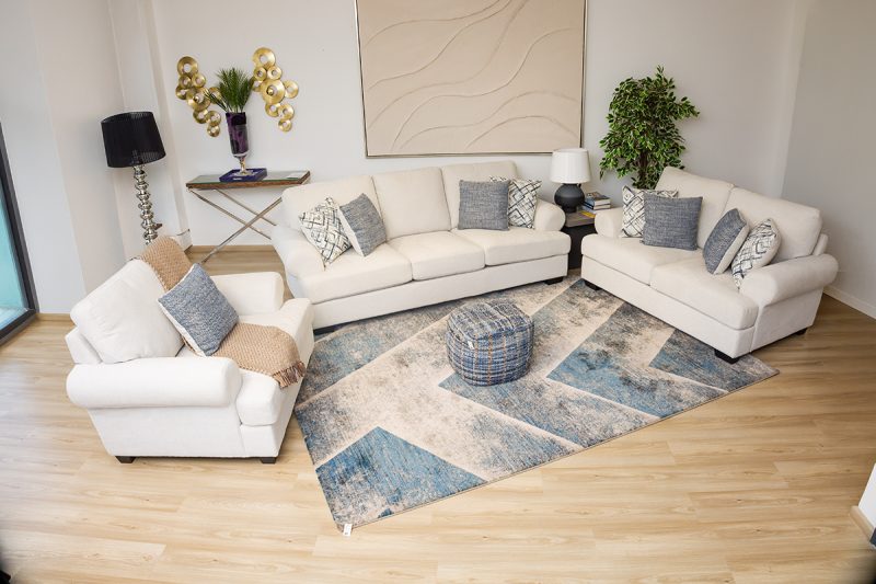 karley 6 seater fabric sofa (3+2+1)