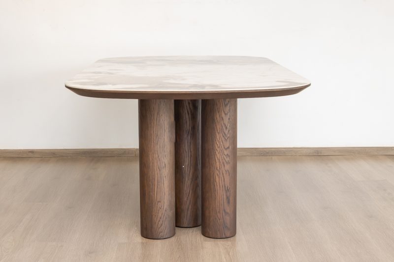 enzo 2.1m dining table  + 6 morgan chairs