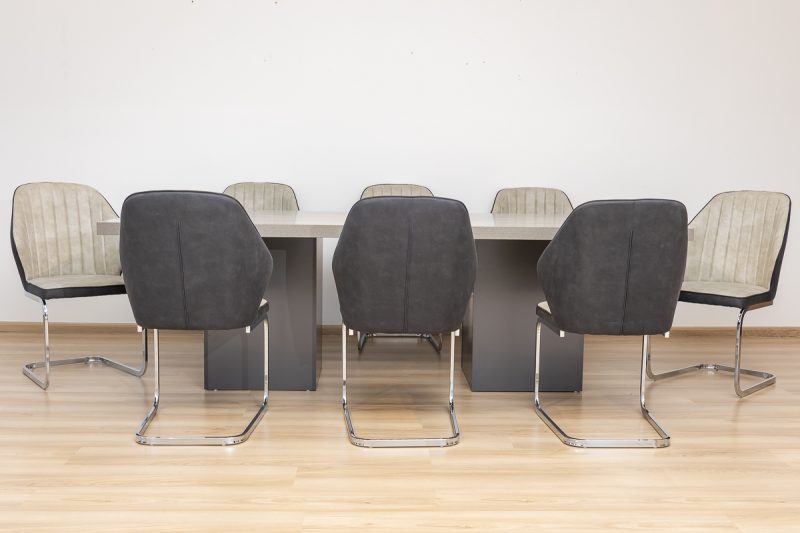 ascott dining table + 8 murphy chairs