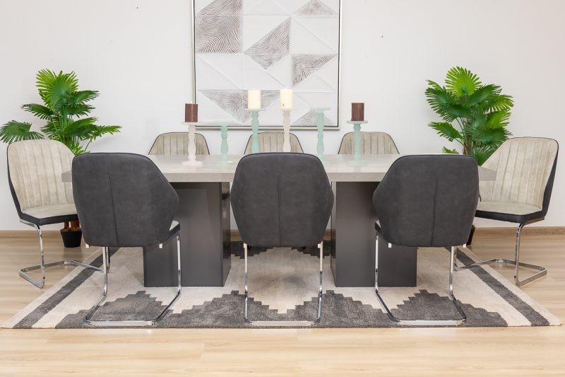 ascott dining table + 8 murphy chairs