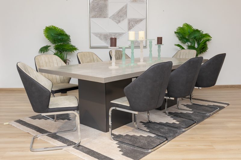 ascott dining table + 8 murphy chairs