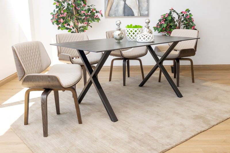 rina dining table + 6 hoven chairs
