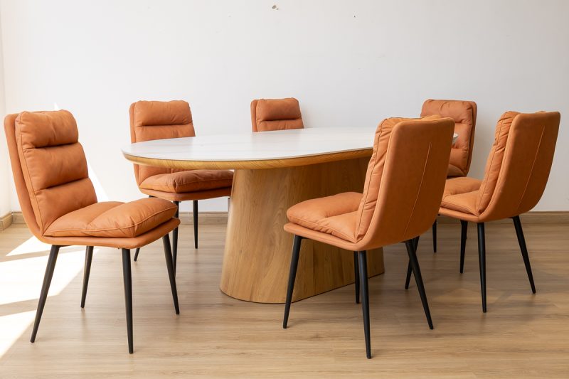 santos dining table + 6 mimo chairs