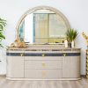 falcon king package - king bed + 2 nightstands + dresser mirror