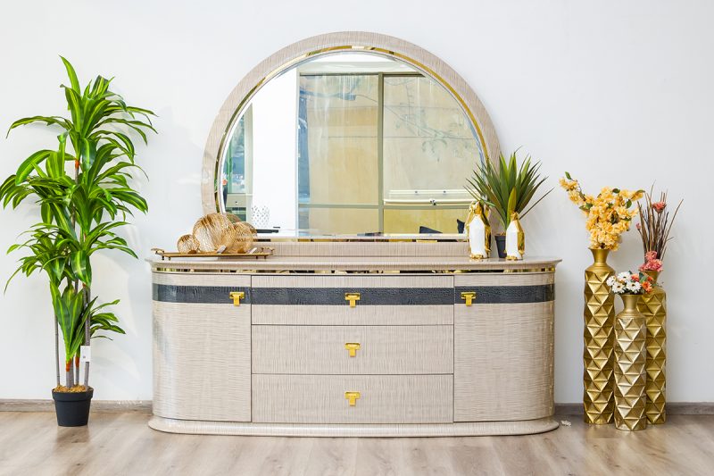 falcon king package - king bed + 2 nightstands + dresser mirror