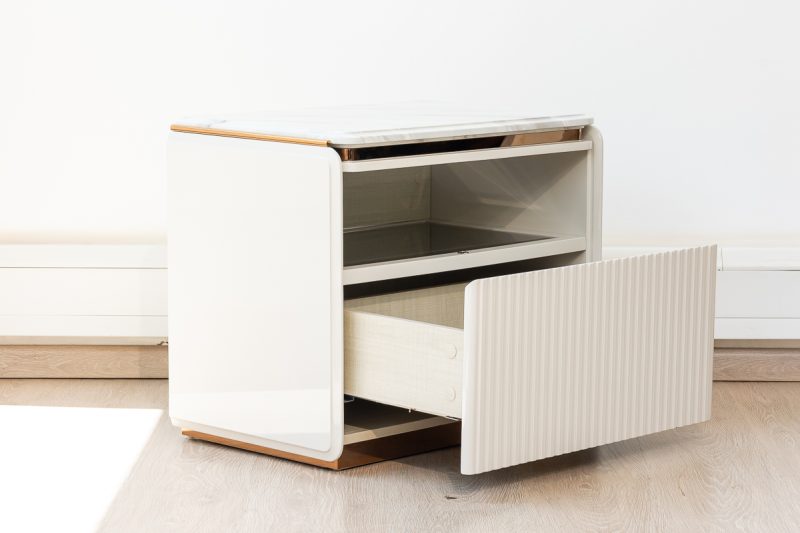aura king bed + 2 nightstands