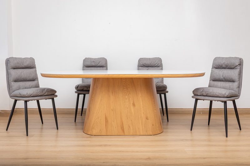 santos dining table + 6 mimo chairs