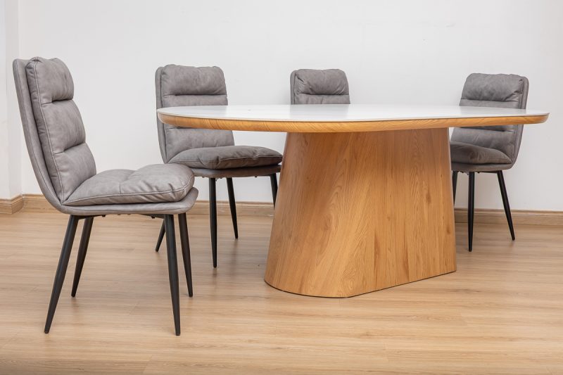 santos dining table + 6 mimo chairs