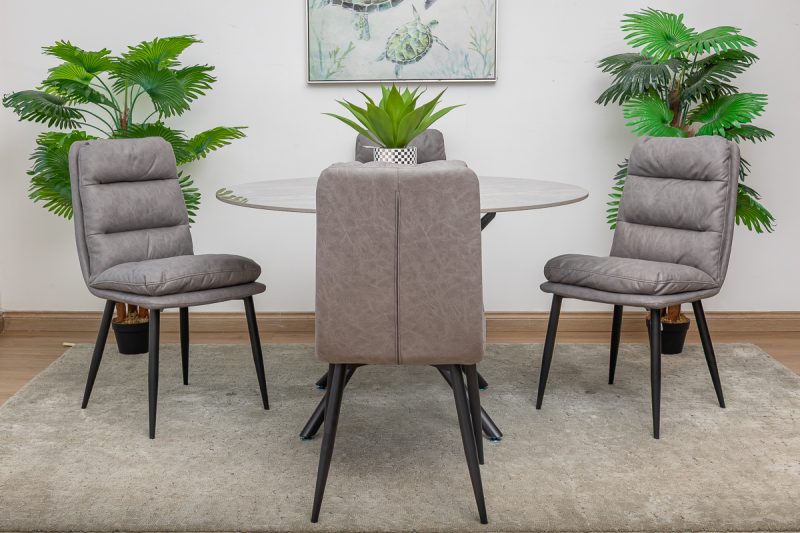 karie dining table + 4 mimo chairs