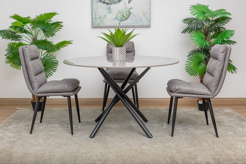 karie dining table + 4 mimo chairs