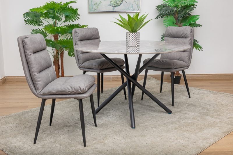 karie dining table + 4 mimo chairs