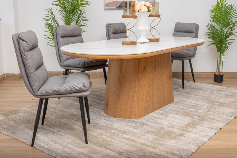 santos dining table + 6 mimo chairs