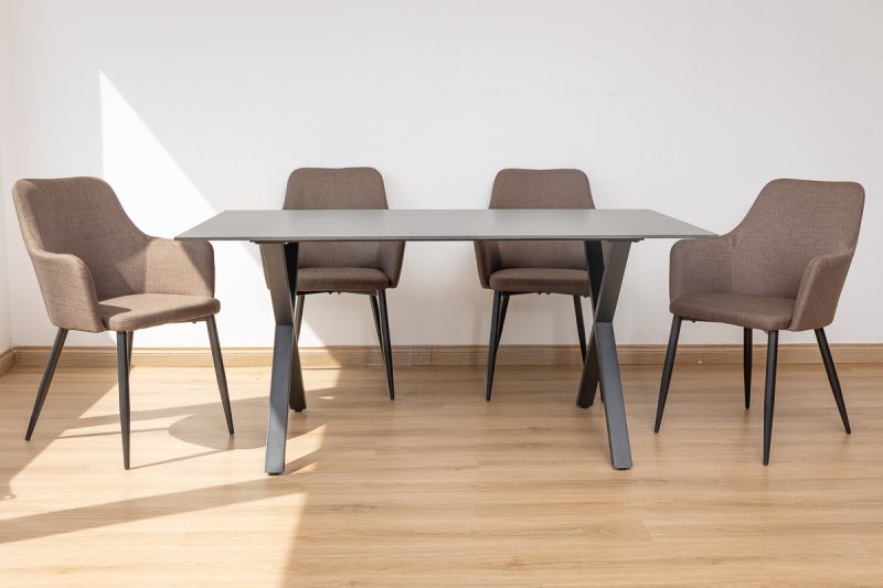 rina dining table + 6 rum chairs