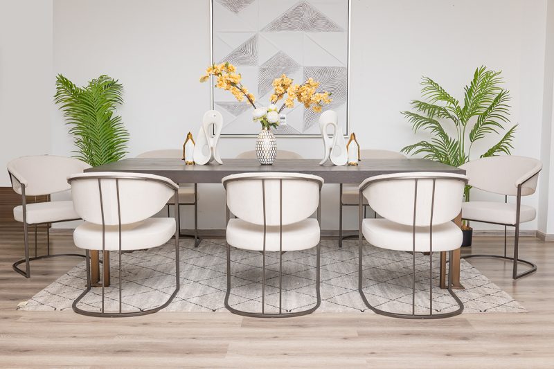 walton dining table + 8 almeria chairs
